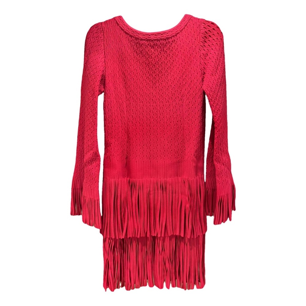 Azzedine Alaïa Red Fringe Mini Dress